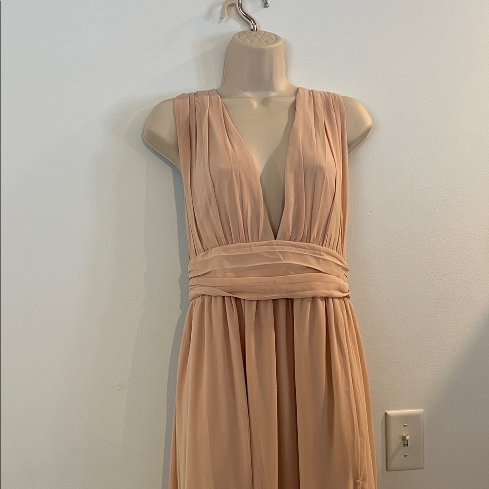 Lulu's Chic Blush Backless Dress